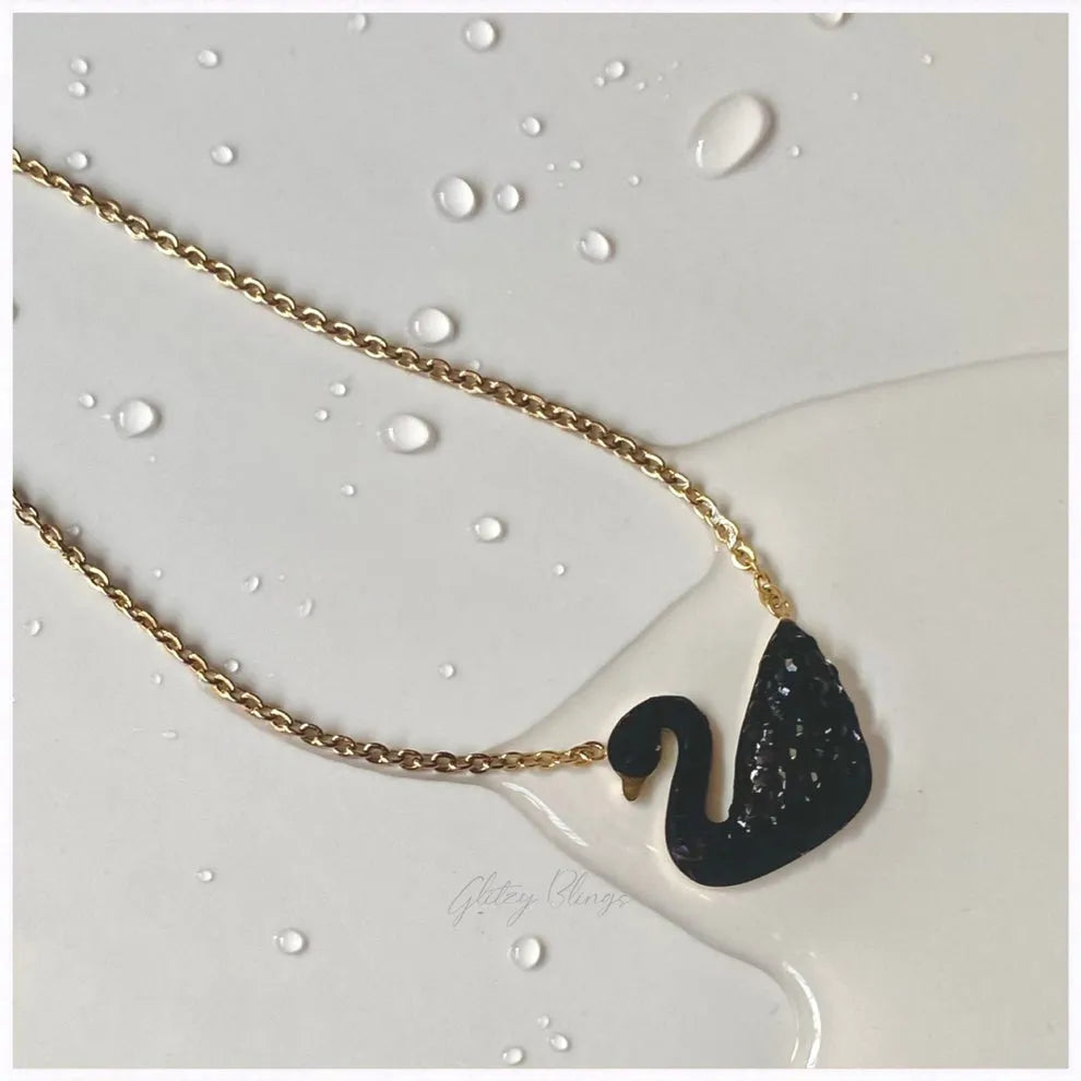 Midnight Swan Pendant