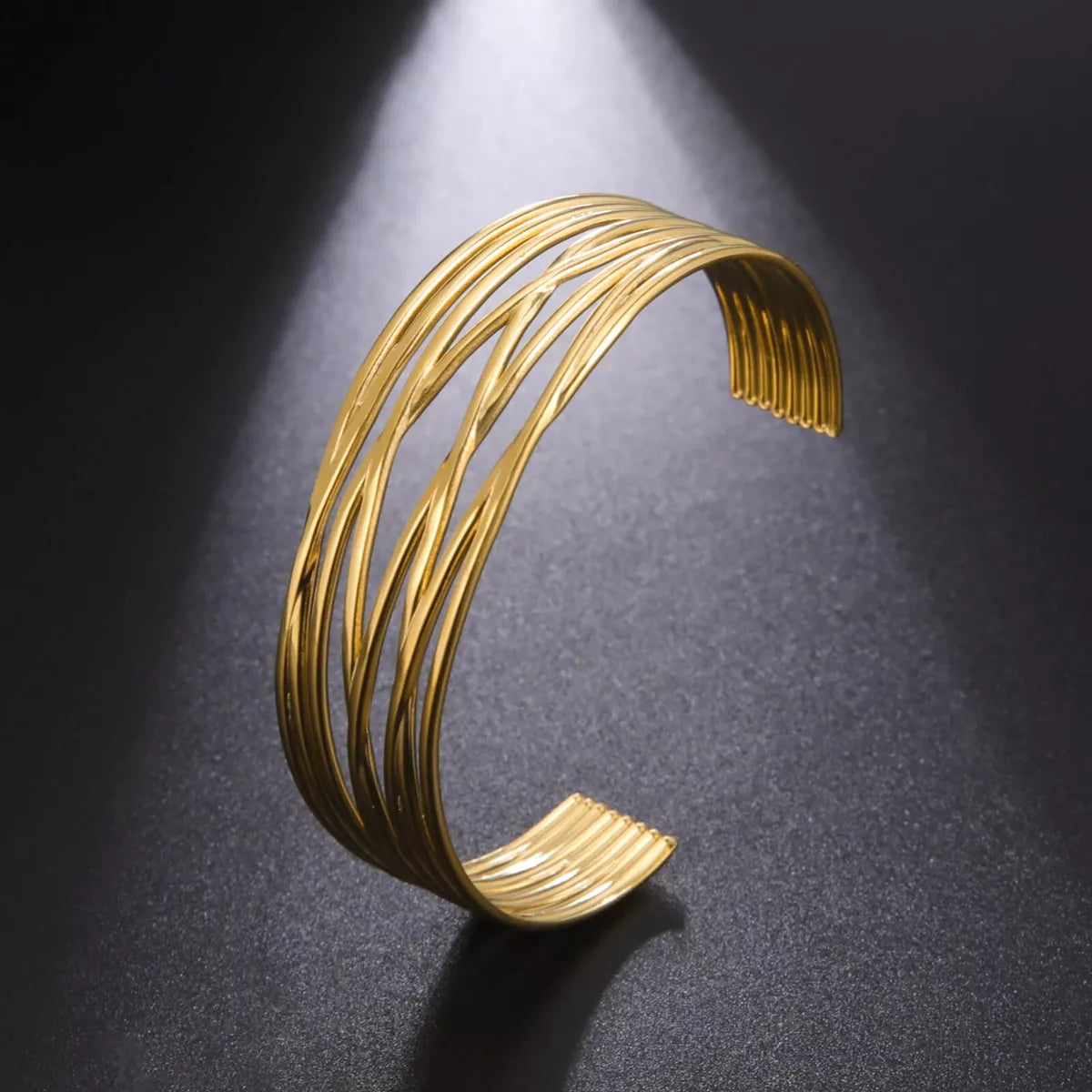 Gold Ripple Cuff